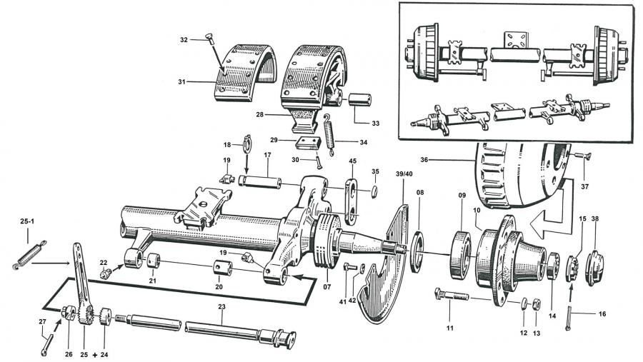 Achse Explosionszeichnung