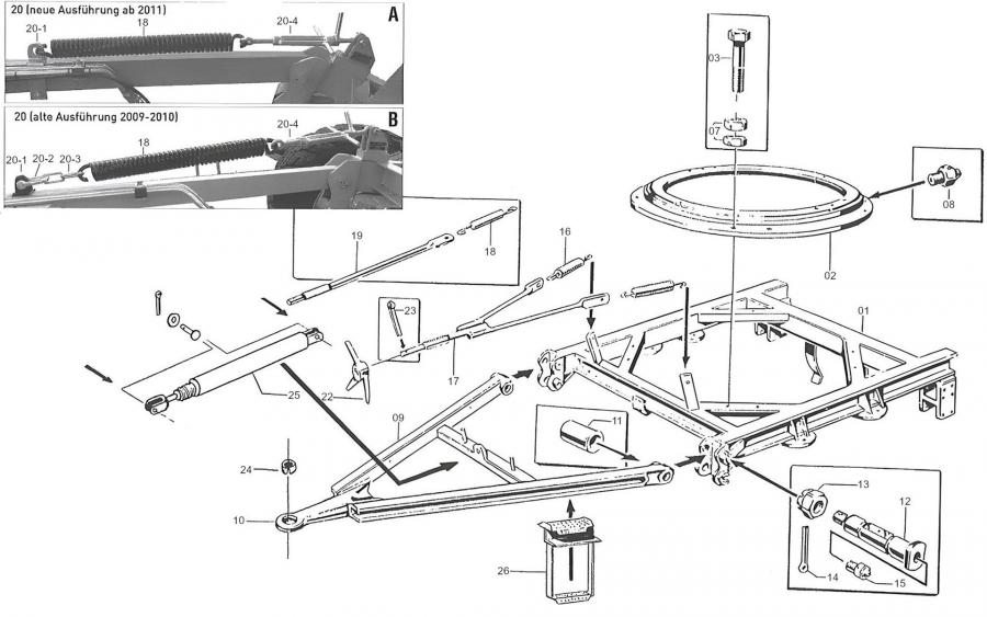 Fahrgestell Explosion
